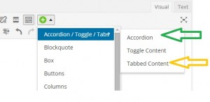 Editor NEW 5.1 Accordion dan Tab penggunaan
